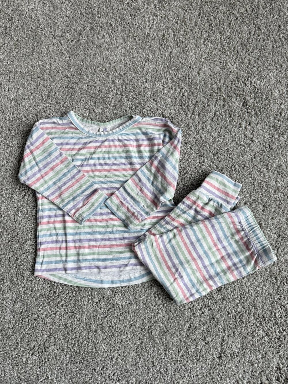 LARKSPUR 2-piece long sleeve pajamas, Size: 18-24 mo, pastel stripes